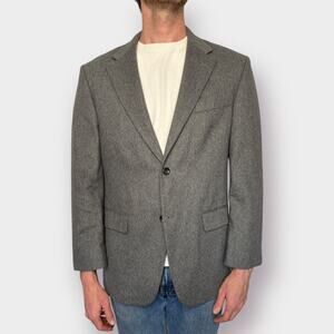 Oscar de‎ La Renta Gray Wool Cashmere Blazer